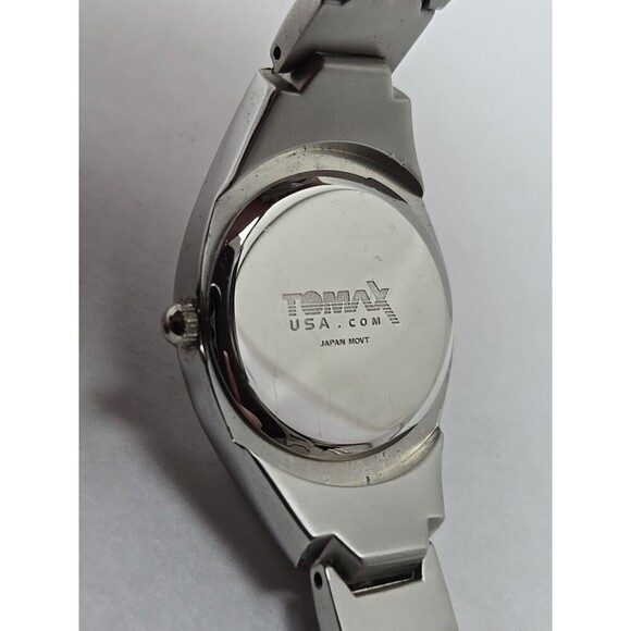 Tomax IBM Womens Quartz Watch Silvertone Tonneau White Dial Bracelet New Battery - Picture 7 of 11